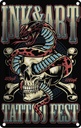 Blechschild 30x20 cm Tattoo Tatoo Fest 27 28 Sept Warnschild Hinweisschild Sicherheit Vorsicht