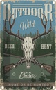 Blechschild 30x20 cm Jagd Outdoor wild deer hunt Dekoration
