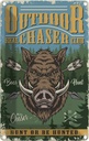 Blechschild 30x20 cm Outdoor Jagd real chaser club Dekoration