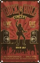 Blechschild 30x20 cm Rock&Roll Concert live 9th july Warnschild Hinweisschild Sicherheit Vorsicht