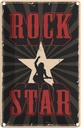 Blechschild 30x20 cm Rock Star Musik Dekoration
