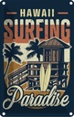 Blechschild 30x20 cm Hawaii Surfing Paradise Dekoration