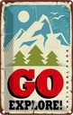 Blechschild 30x20 cm National Park go explore Outdoor Camping