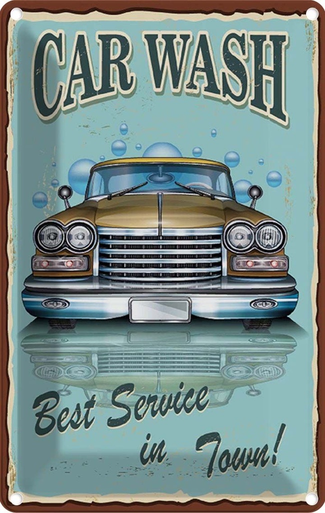 Blechschild 30x20 cm Car Wash best service in town Warnschild Hinweisschild Sicherheit Vorsicht