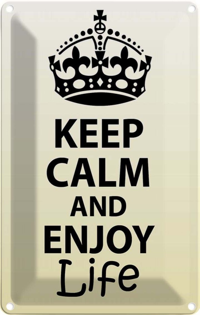 Blechschild 30x20 cm Keep Calm and enjoy life Yoga