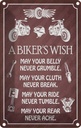 Blechschild 30x20 cm biker`s Wish never crumble break