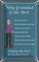 Blechschild 30x20 cm why Grandad is the best Opa Oma