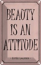 Blechschild 30x20 cm beauty is an attitude Dekoration