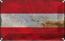 Blechschild 20x30 cm Österreich Austria Rost Flagge Europa Fahne Wappen