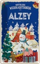 Blechschild 30x20 cm Weihnachtsgrüße aus ALZEY Weihnachten