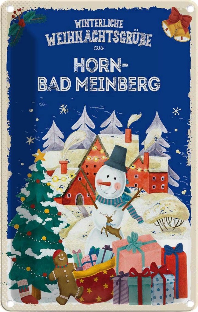 Blechschild 30x20 cm Weihnachtsgrüße HORN-BAD MEINBERG Weihnachten