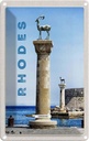 Blechschild 30x20 cm Griechenland Rhodos Meer Skulptur Bildmotiv Reisemotiv Abenteuer Reisen Urlaub
