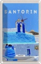 Blechschild 30x20 cm Santorini Greece Griechenland blau Bildmotiv Reisemotiv Abenteuer Reisen Urlaub