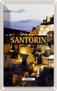 Blechschild 30x20 cm Santorini Abend Urlaub Aussicht auf die Stadt Bildmotiv Reisemotiv Abenteuer Reisen