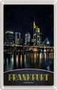 Blechschild 30x20 cm Frankfurt Deutschalnd Nacht Brücke Bildmotiv Reisemotiv Abenteuer Reisen Urlaub