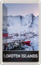 Blechschild 30x20 cm Lofoten Island Norwegen Winter Schnee Bildmotiv Reisemotiv Abenteuer Reisen Urlaub