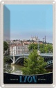 Blechschild 30x20 cm Lyon Brücke Frankreich Fluss Schloss Abenteuer Reisen Urlaub