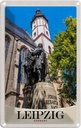 Blechschild 30x20 cm Leipzig Skulptur Johann Sebastian Bach Bildmotiv Reisemotiv Abenteuer Reisen Urlaub