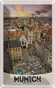 Blechschild 30x20 cm Aussblick auf München Deutschland Bildmotiv Reisemotiv Abenteuer Reisen Urlaub