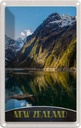 Blechschild 30x20 cm Neuseeland Meer Gebirge Natur Bildmotiv Reisemotiv Abenteuer Reisen Urlaub