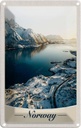 Blechschild 30x20 cm Norwegen Winterzeit Schnee Meer Bildmotiv Reisemotiv Abenteuer Reisen Urlaub
