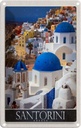 Blechschild 30x20 cm Santorini Griechenland Häuser weiss Bildmotiv Reisemotiv Abenteuer Reisen Urlaub