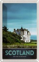 Blechschild 30x20 cm Schottland Europa Natur Wiese Haus Bildmotiv Reisemotiv Abenteuer Reisen Urlaub