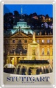 Blechschild 30x20 cm Stuttgart Deutschland Schloss Abend Bildmotiv Reisemotiv Abenteuer Reisen Urlaub