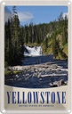 Blechschild 30x20 cm Yellowstone Wasserfall Gebirge Natur Bildmotiv Reisemotiv Abenteuer Reisen Urlaub