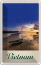 Blechschild 30x20 cm Vietnam Asien Boot Meer Natur Bildmotiv Reisemotiv Abenteuer Reisen Urlaub