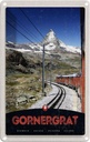 Blechschild 30x20 cm Gornergrat Schweiz Gebirge Schnee Bahn Bildmotiv Reisemotiv Abenteuer Reisen Urlaub