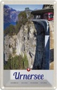 Blechschild 30x20 cm Urnersee Schweiz Bus Gebirge Natur Bildmotiv Reisemotiv Abenteuer Reisen Urlaub