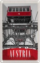 Blechschild 30x20 cm Österreich Gondeln rot Aussicht Bildmotiv Reisemotiv Abenteuer Reisen Urlaub