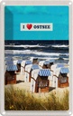 Blechschild 30x20 cm Ostsee Strankörbe Meer Strand Natur Bildmotiv Reisemotiv Abenteuer Reisen Urlaub