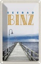 Blechschild 30x20 cm Seebad Binz Reisen Urlaub Meer Strand Ebbe und Flut Bildmotiv Reisemotiv Abenteuer