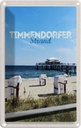 Blechschild 30x20 cm Timmendorfer Strand Strandkörbe Meer Bildmotiv Reisemotiv Abenteuer Reisen Urlaub