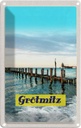 Blechschild 30x20 cm Grötmitz Meer Strand Wellen Bildmotiv Reisemotiv Abenteuer Reisen Urlaub