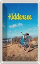 Blechschild 30x20 cm Hiddensee Fahrrad Strand Meer Bildmotiv Reisemotiv Abenteuer Reisen Urlaub