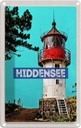Blechschild 30x20 cm Hiddensee Leuchtturm Strand Meer Bildmotiv Reisemotiv Abenteuer Reisen Urlaub