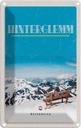Blechschild 30x20 cm Österreich Gebirge Schnee Bank Winter Bildmotiv Reisemotiv Abenteuer Reisen Urlaub