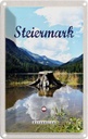 Blechschild 30x20 cm Steiermark Österreich See Wald Berg Bildmotiv Reisemotiv Abenteuer Reisen Urlaub