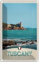 Blechschild 30x20 cm Toskana Italien Meer Strand Haus Bildmotiv Reisemotiv Abenteuer Reisen Urlaub