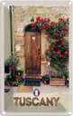 Blechschild 30x20 cm Toskana Italien Natur Blumen Tür Bildmotiv Reisemotiv Abenteuer Reisen Urlaub