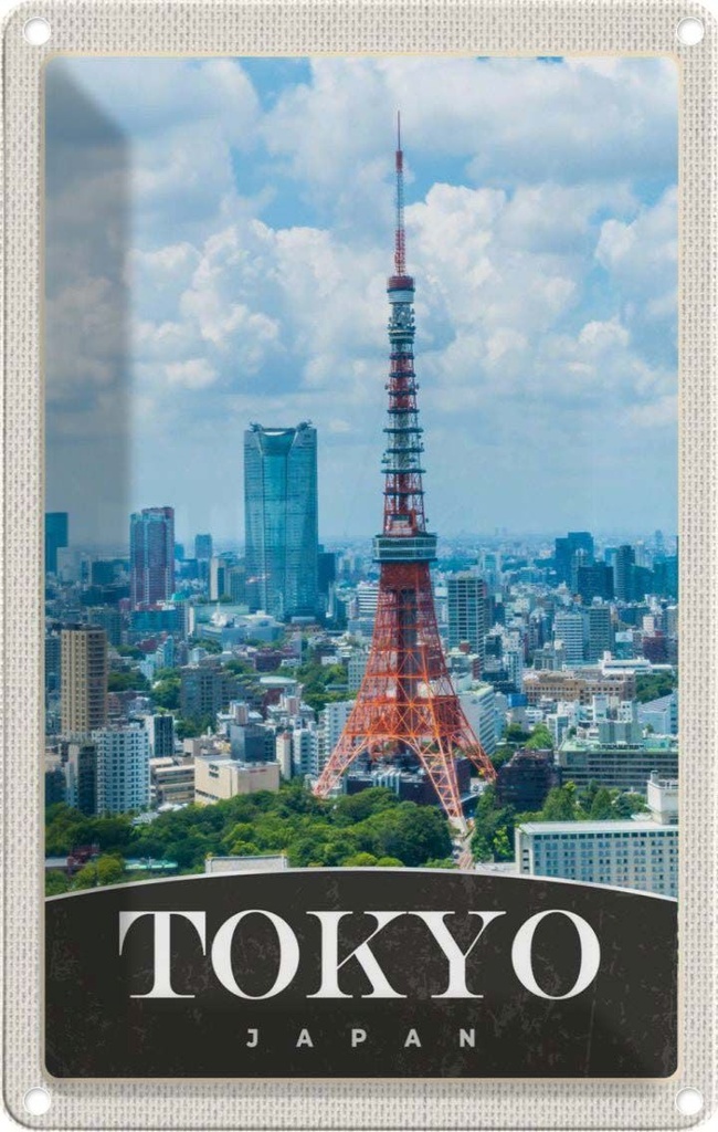 Blechschild 30x20 cm Tokyo Stadt Japan Asien Bildmotiv Reisemotiv Abenteuer Reisen Urlaub
