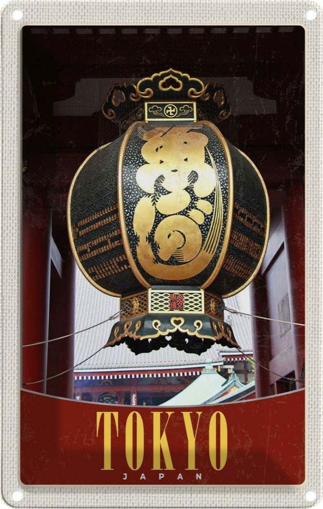 Blechschild 30x20 cm Tokyo Japan Asien Tradition Bildmotiv Reisemotiv Abenteuer Reisen Urlaub
