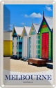 Blechschild 30x20 cm Melbourne Australien Strandhaus Bildmotiv Reisemotiv Abenteuer Reisen Urlaub