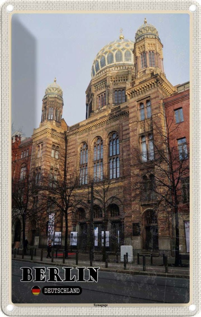 Blechschild 30x20 cm Berlin Synagoge Deutschland Bildmotiv Reisemotiv Abenteuer Reisen Urlaub