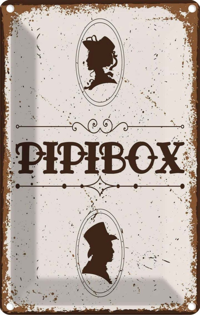 Blechschild 30x20 cm Pipibox