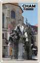 Blechschild 30x20 cm Cham Brunnen am Marktplatz Bildmotiv Reisemotiv Abenteuer Reisen Urlaub