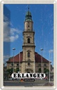 Blechschild 30x20 cm Erlangen Hugenotten Kirche Bildmotiv Reisemotiv Abenteuer Reisen Urlaub
